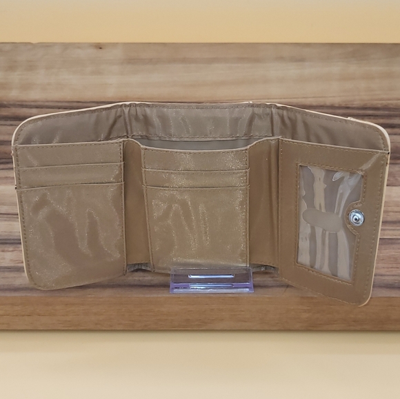 Women's Tan Wallet With Front Stitching Detail, Like New - Picture 3 of 4